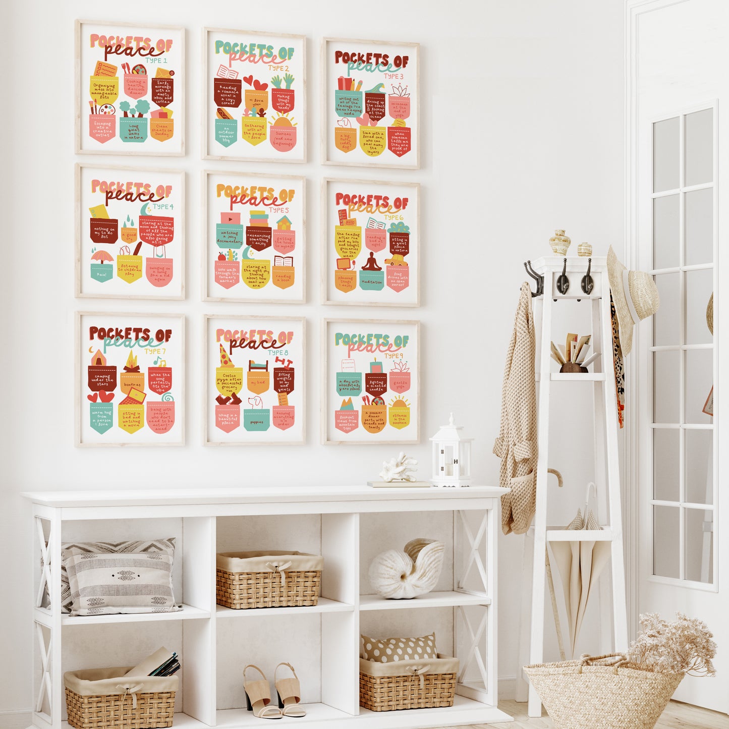Enneagram Nine Pockets of Peace Digital Print