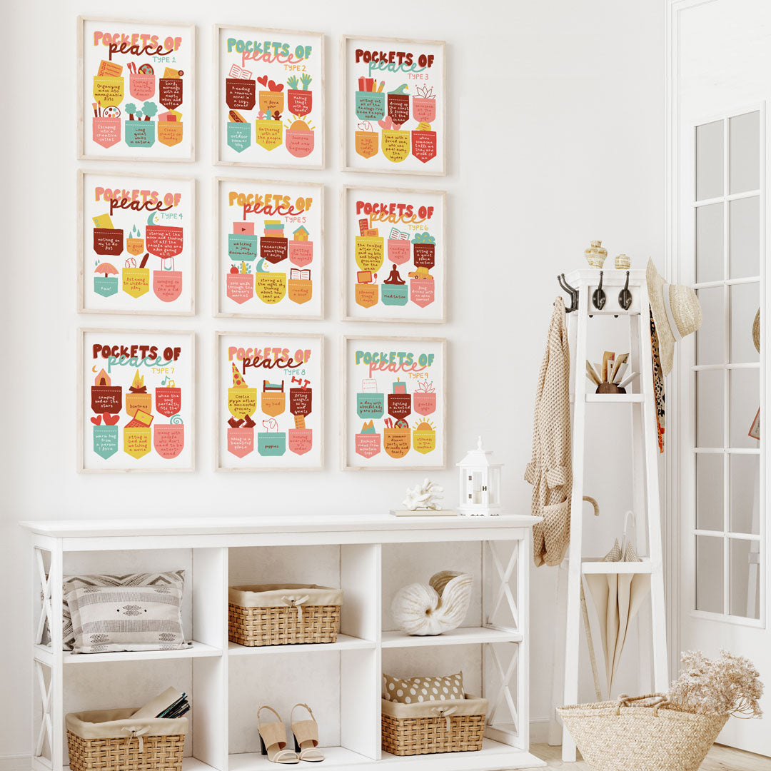 Pockets of Peace Prints for each Enneagram Personality type.