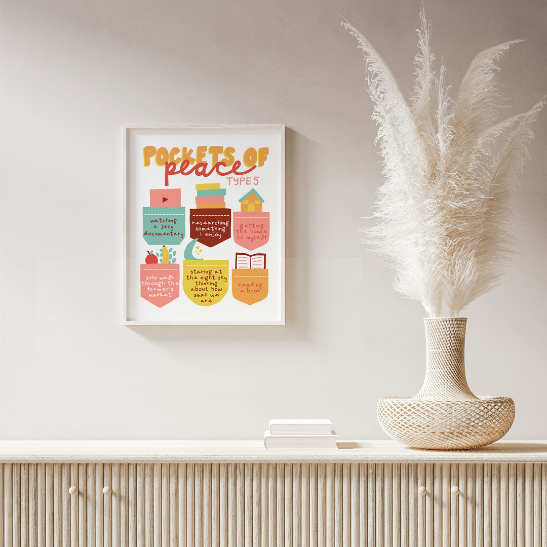 Enneagram Five Pockets of Peace Digital Print