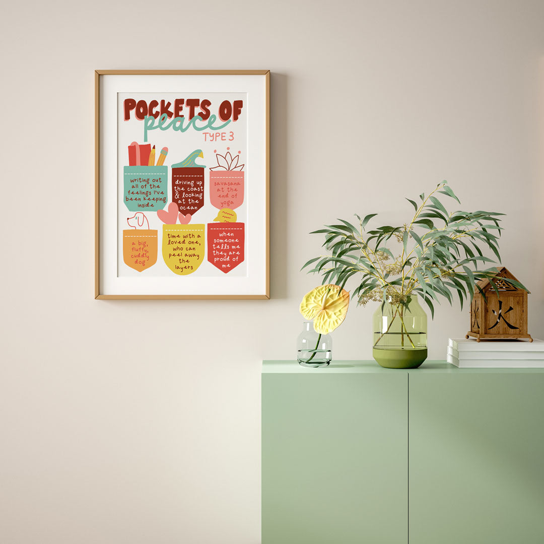 Enneagram Three Pockets of Peace Digital Print