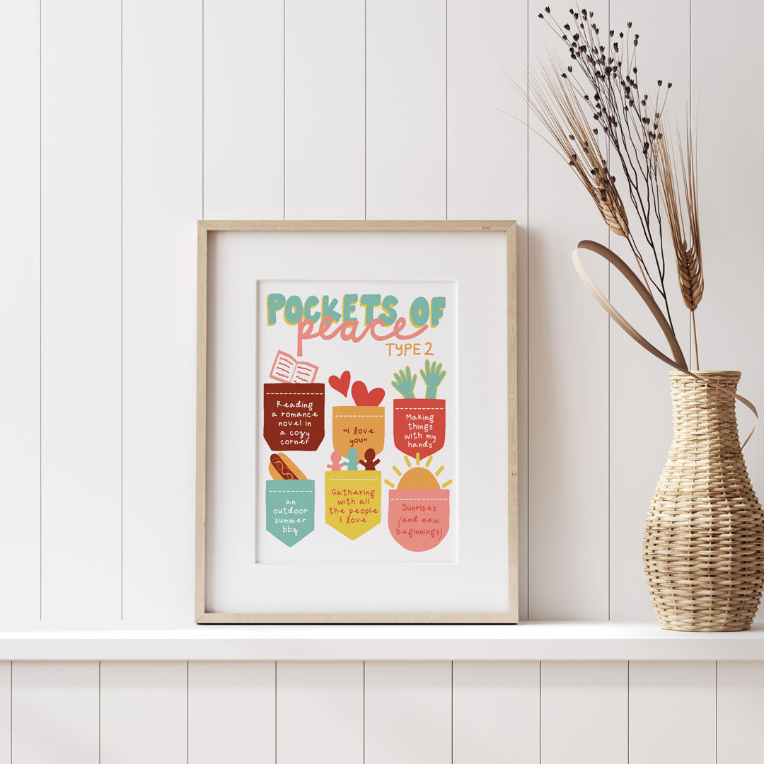 Enneagram Two Pockets of Peace Digital Print