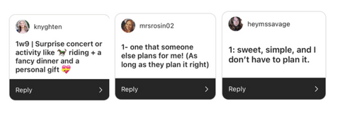 Instagram post sharing date ideas for Enneagram type 1s