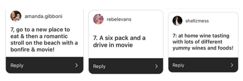 Instagram post sharing date ideas for Enneagram type 7s