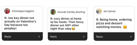 Instagram post sharing date ideas for Enneagram type 9s