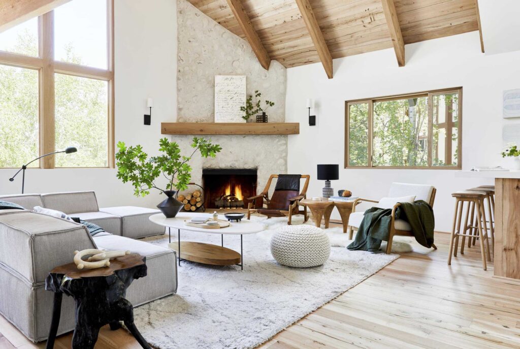 Scandinavian minimalist Enneagram Seven interior design with clean lines and natural light